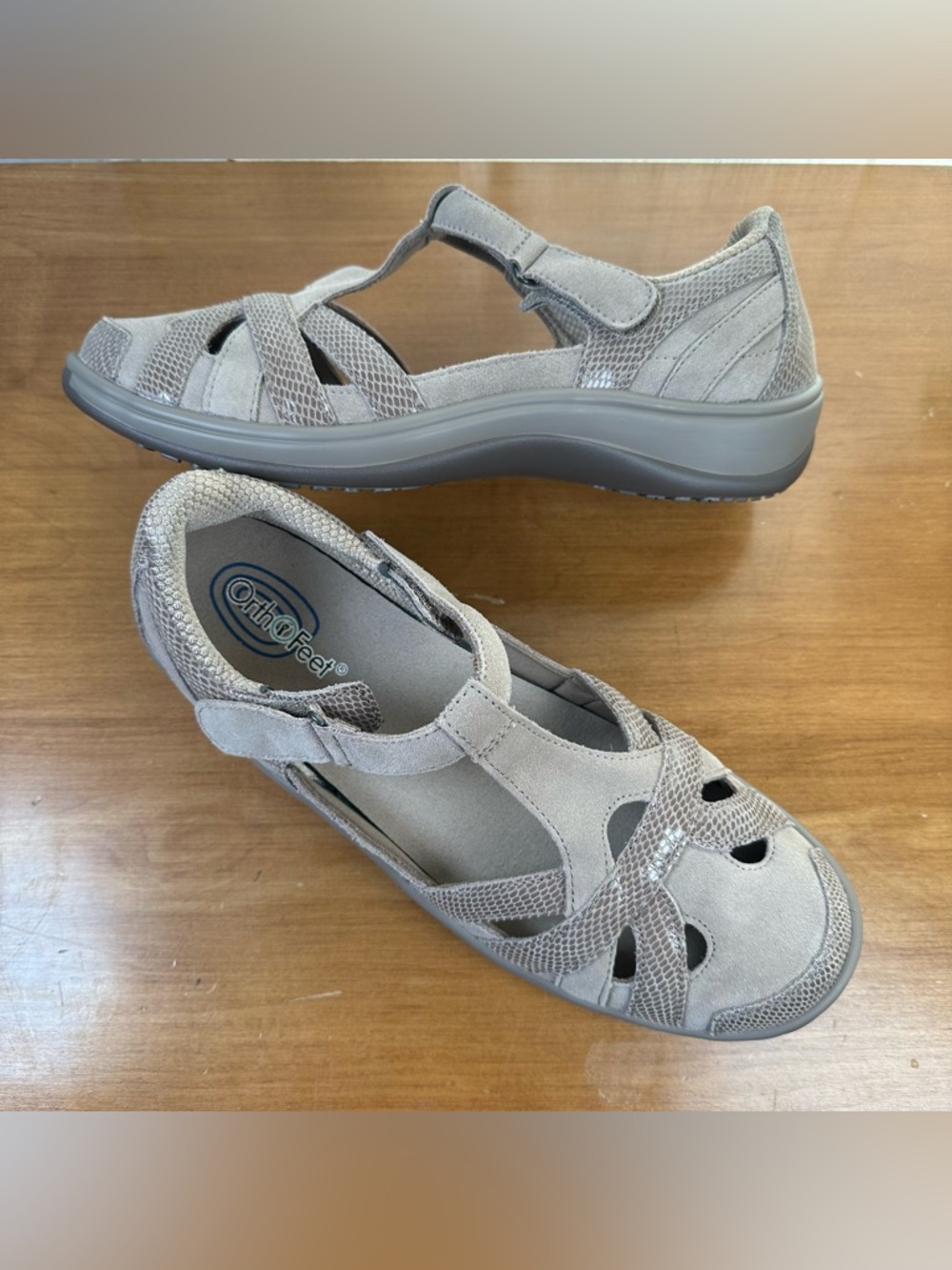 Orthofeet Juno Mary Jane Sandals Tan Women’s Size 10.5
